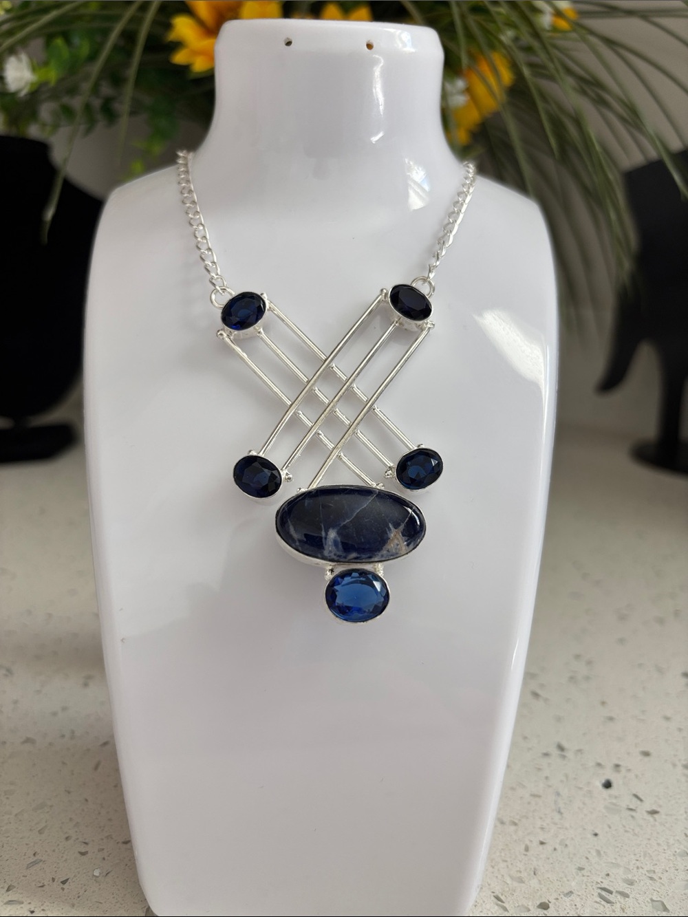 Sodalite & Tanzanite Gemstone Ethnic Handmade Necklace